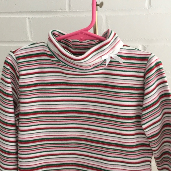 Classic Old Style Festive Christmas Holiday Stripe Turtleneck Size 4 - Picture 3 of 6